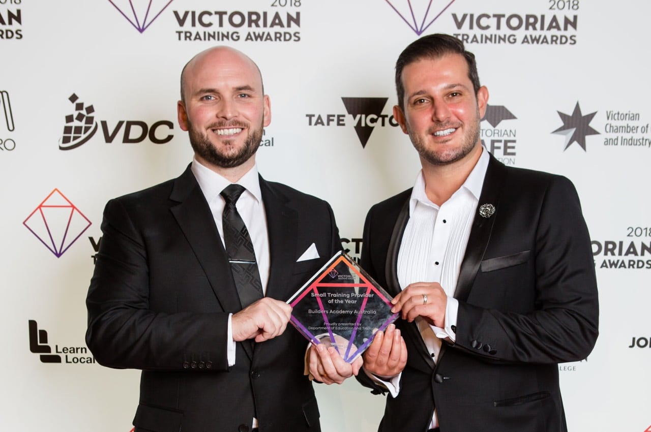 Builders Academy Wins Victorian Small Training Provider of the Year